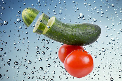 Cucumber and Tomato